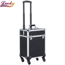 Trolley Cosmetic Box Aluminum Rolling makeup Boxes Case Professional Beauty